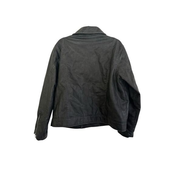 Universal Thread Women's Moto Jacket Faux Leather Faded Black Size X-Large - Picture 5 of 10